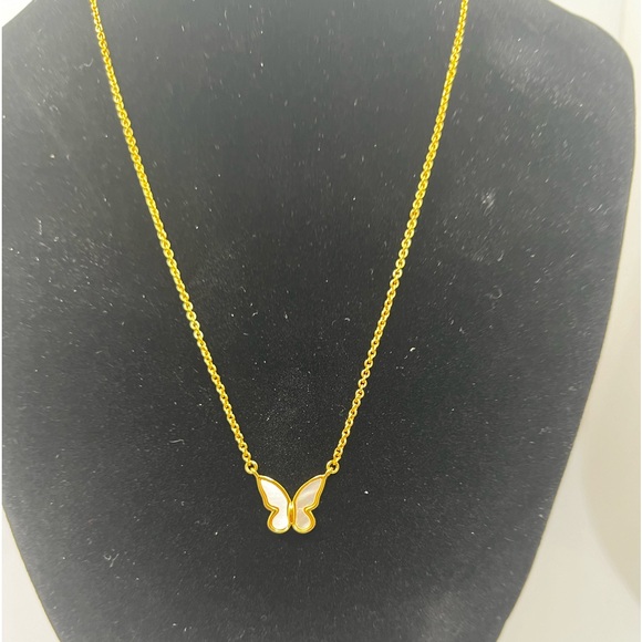 kate spade Jewelry - NWT Kate Spade Mother of Pearl Butterfly Necklace